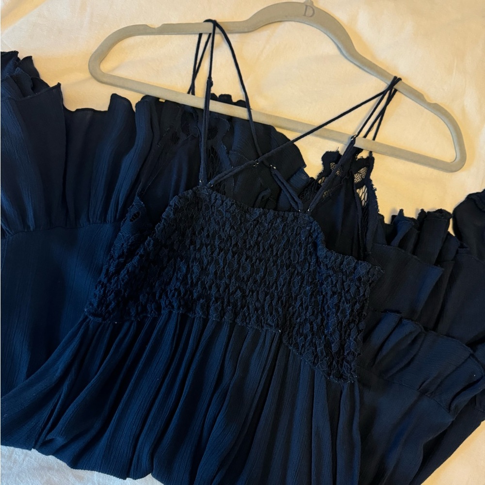 Free People Adella slip dress 💙 Navy Blue - Picture 4 of 4